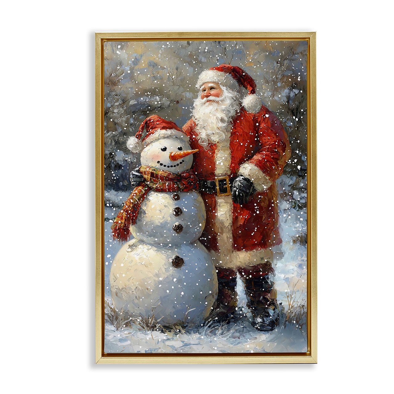 Stupell Industries Santa & Snowman Friend Floating Frame, design by Franklyn Gregory